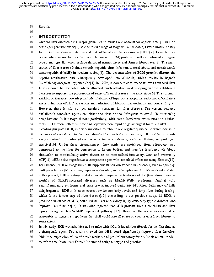 Yudian ZhangKetone body 3-hydroxybutyrate alleviates CCl4-induced liver fibrosis in Page2