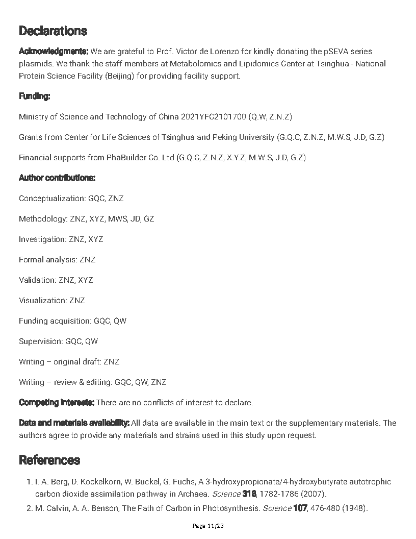 Guoqiang ChenA new autotrophic CO2 fixation pathway in Halomonas linked to nucleotide synthesis Page11