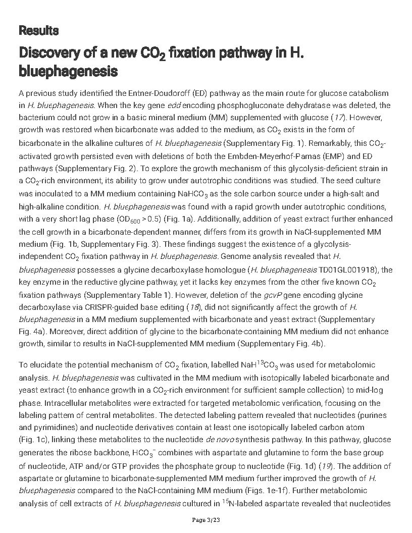 Guoqiang ChenA new autotrophic CO2 fixation pathway in Halomonas linked to nucleotide synthesis Page3