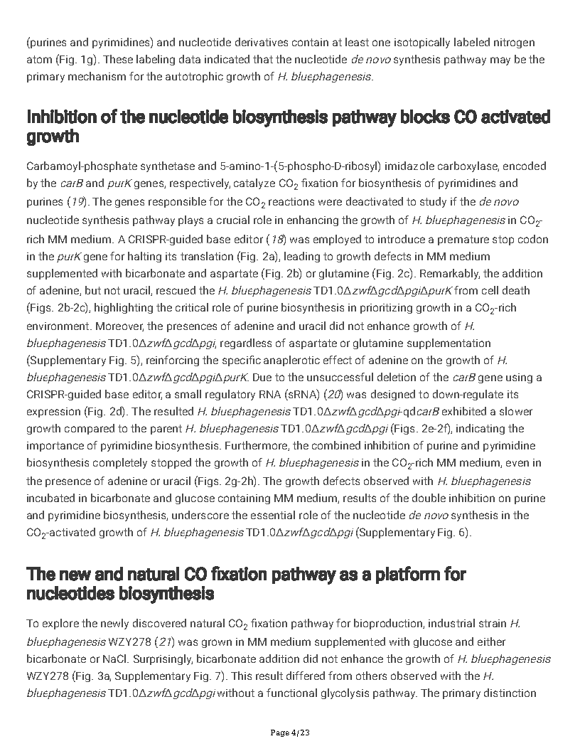 Guoqiang ChenA new autotrophic CO2 fixation pathway in Halomonas linked to nucleotide synthesis Page4