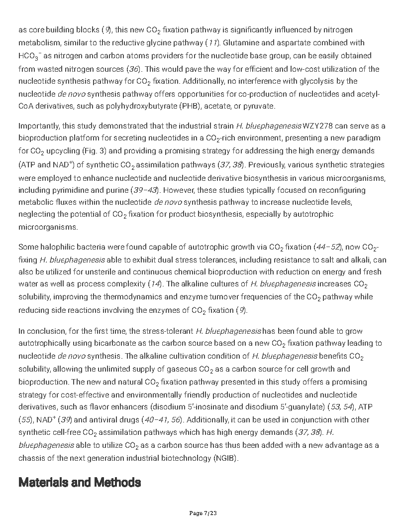 Guoqiang ChenA new autotrophic CO2 fixation pathway in Halomonas linked to nucleotide synthesis Page7