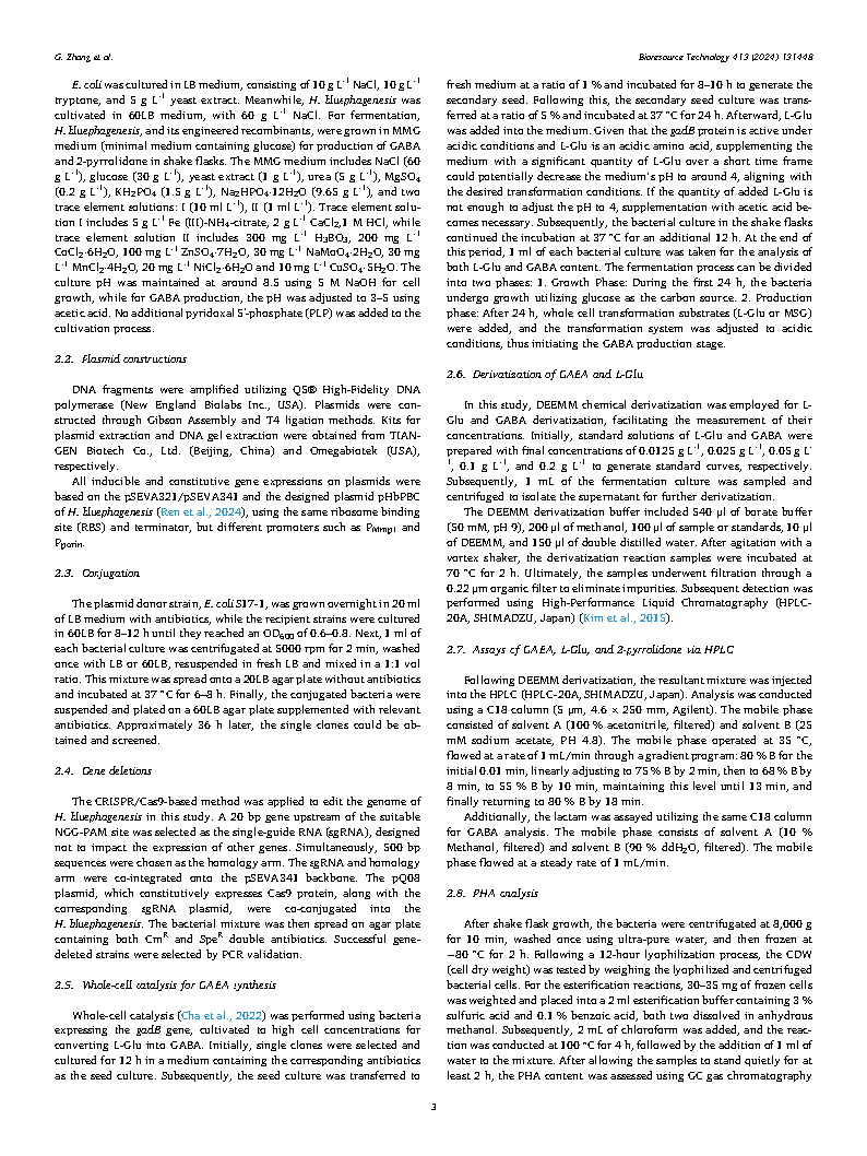 Ge ZhangEngineered Halomonas for production of gamma-aminobutyric acid and Page3