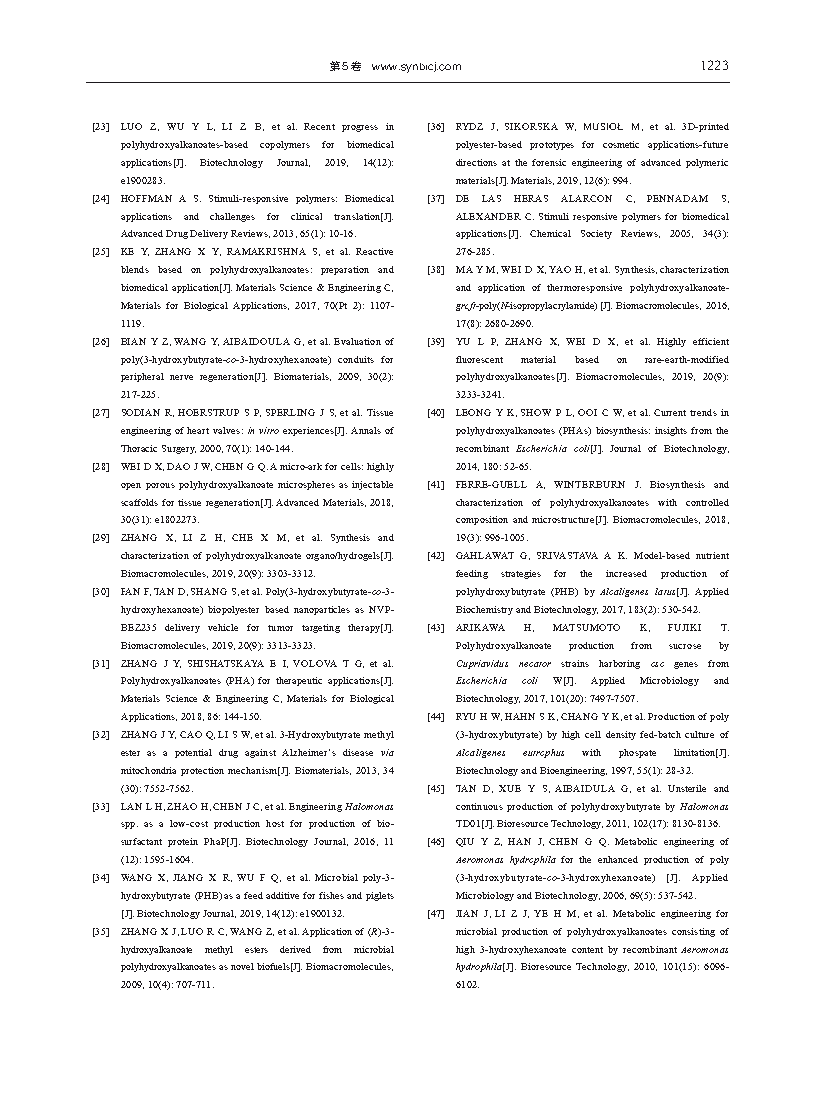 Guoqiang ChenReprogramming microbial chassis for low-cost bioprodcution of tailor-made polyhydroxyalkanoates Page13