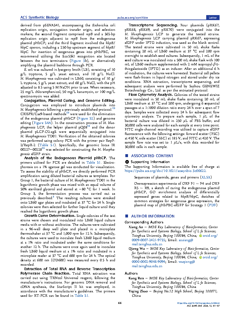 Kang RenConstruction of a Stable Expression System Based on the Page6