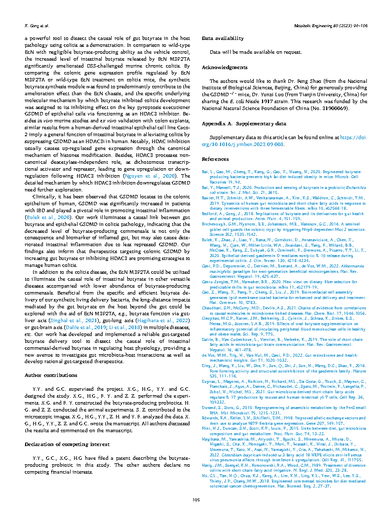 Xu GongMetabolic engineering of commensal bacteria for gut butyrate delivery  Page12